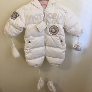 SOLD-Victoria Couture Hello Kitty baby puffer suit